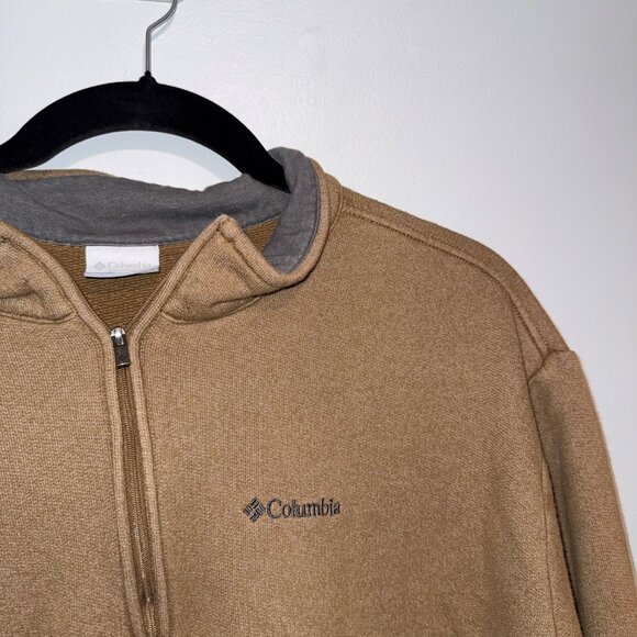 Columbia Mens Tan Quarter-Zip Fleece Pullover Size 4XL - Picture 2 of 7